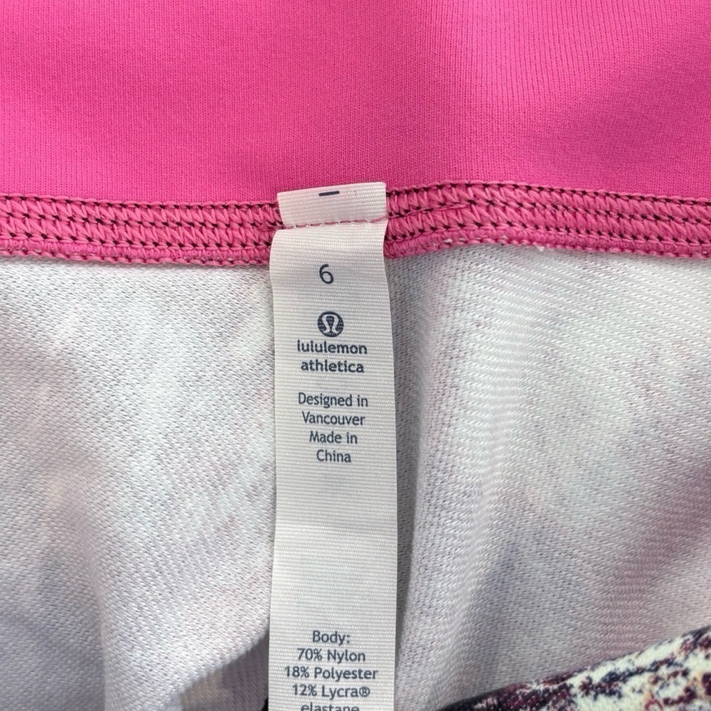 NWT Lululemon Wunder Under Crop III Kara Blossom Leggings Size 6 - Picture 6 of 6